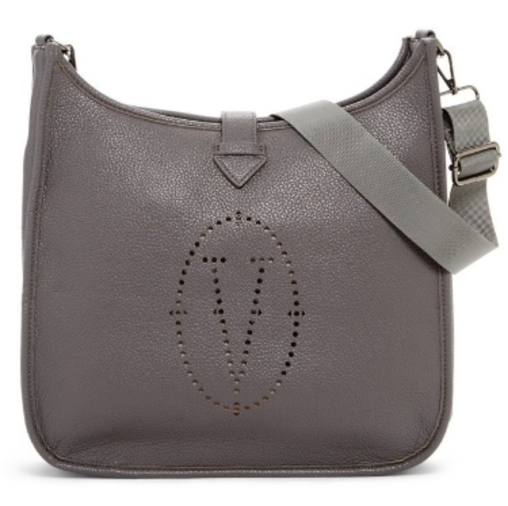 Vertigo Crossbody Shoulder Bag Purse - Grey w Interior pocket & Adjustable Strap